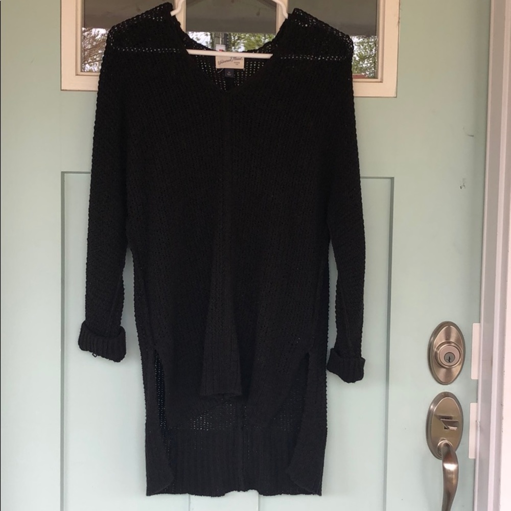 Black Lightweight Sweater Tunic